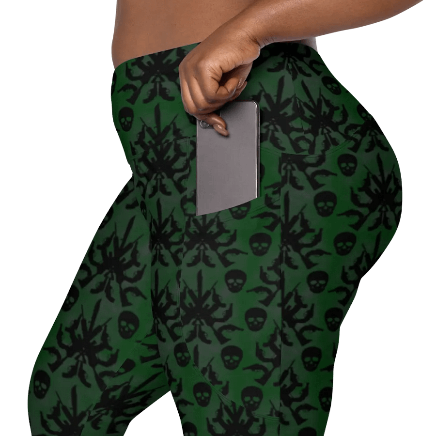 Gothic 2A High Waist Pocket Leggings - Green product image (12)