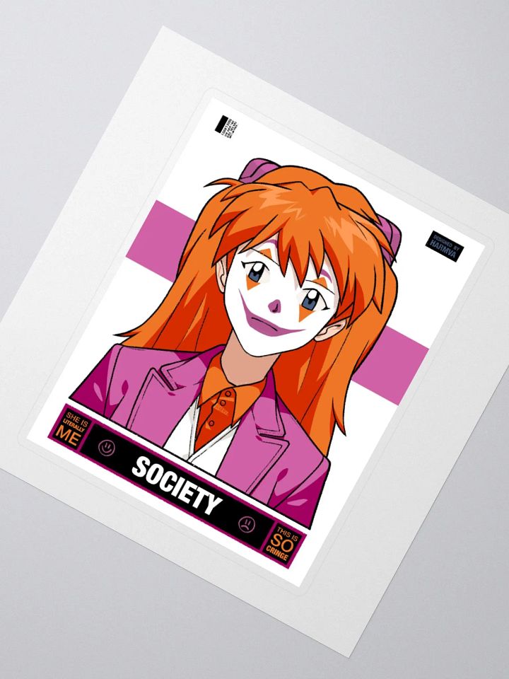 Woker Lesbian SOCIETY Sticker with Background product image (2)