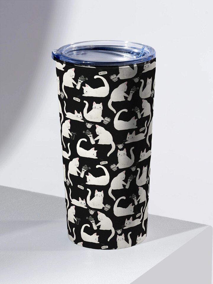 Bad Cats Knocking Stuff Over Tumbler, Black product image (2)