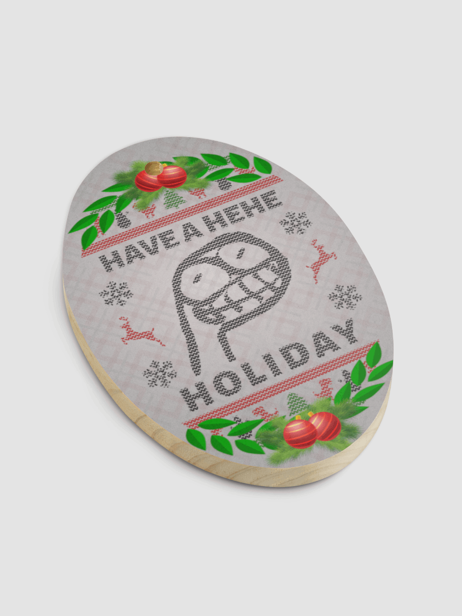 Hehe Holiday Wooden Ornament product image (1)