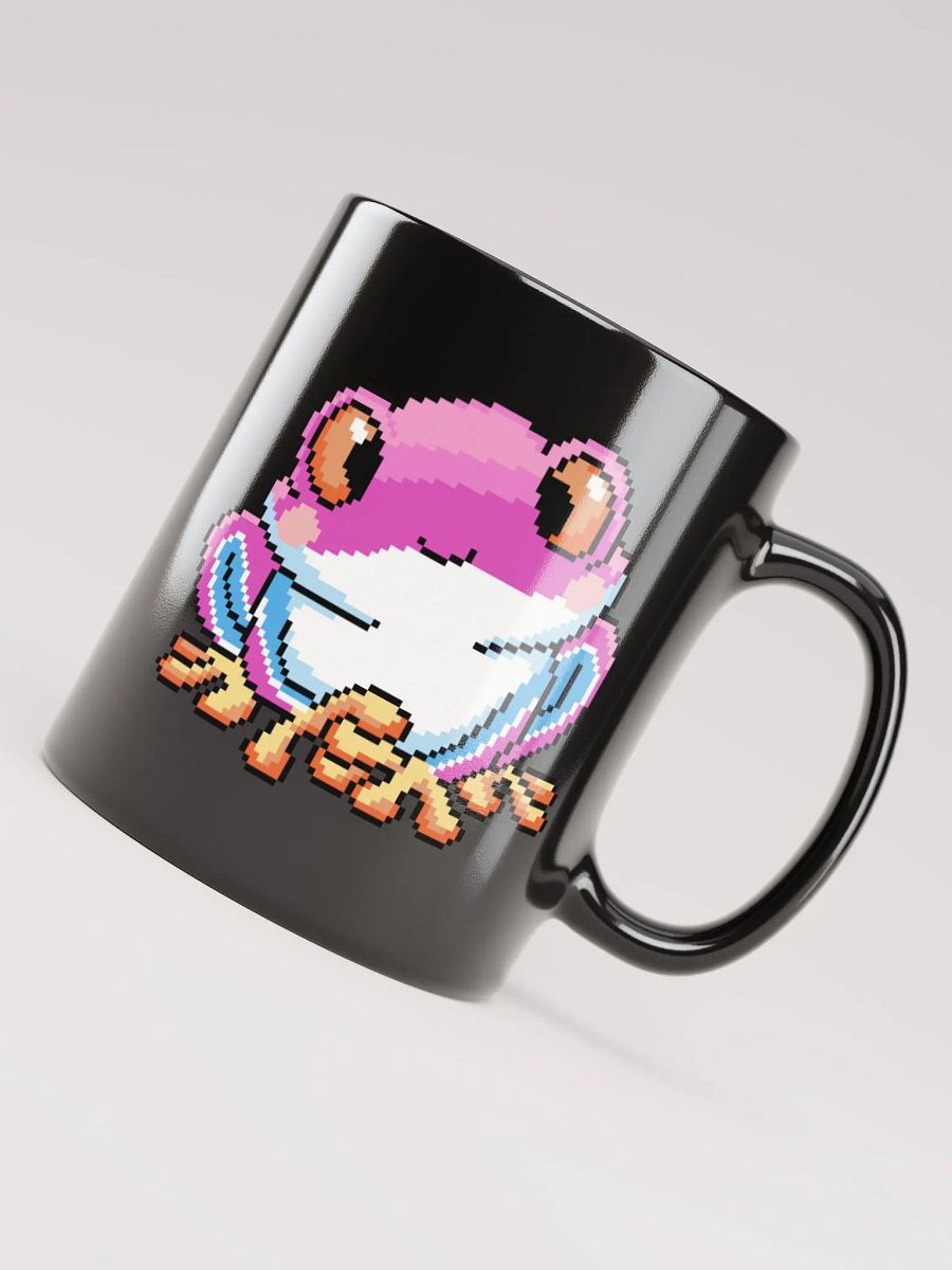 Pink Rip the Frog Black Glossy Mug product image (4)