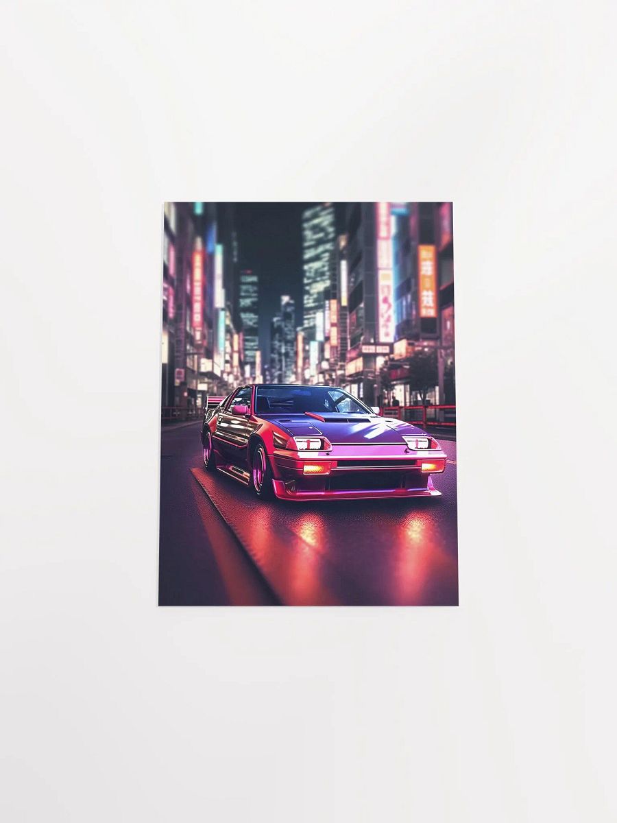 Toyota, Retrowave car on Tokyo Street, Retrowave Aesthetics [synthwave/vaporwave/cyberpunk] — aesthetic art print product image (9)