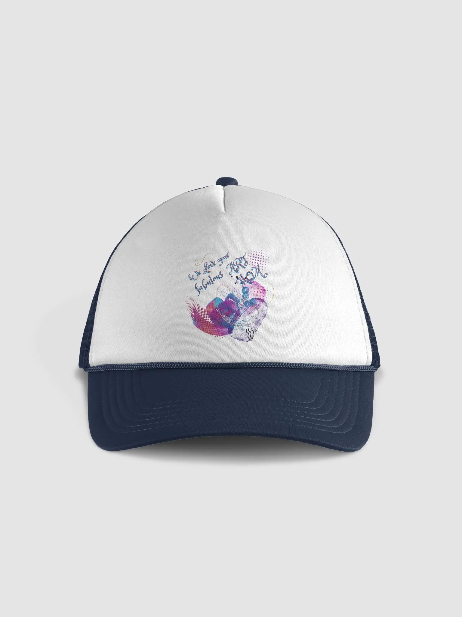 Trucker Cap for Arty wife or Mom featuring ‘Love Your Fabulous Art’ Perfect gift for artist friend, mom to add to the Birthday gifts product image (2)