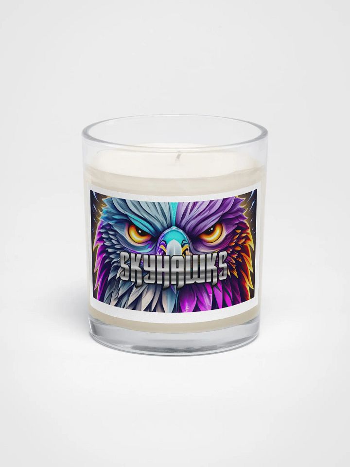 Skyhawks Logo #1 Soy Wax Candle Clear Glass Jar product image (1)