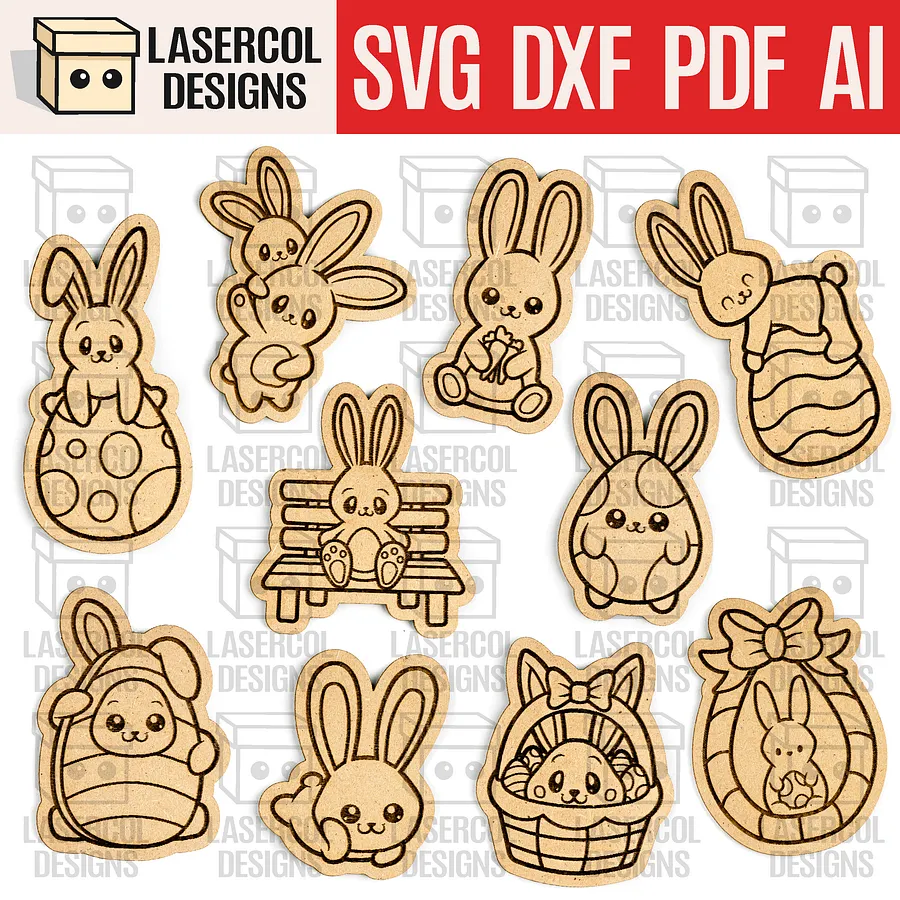 Easter Bunny DIY Paint Kit (+80 Bundle) - Laser Cut Files product image (6)