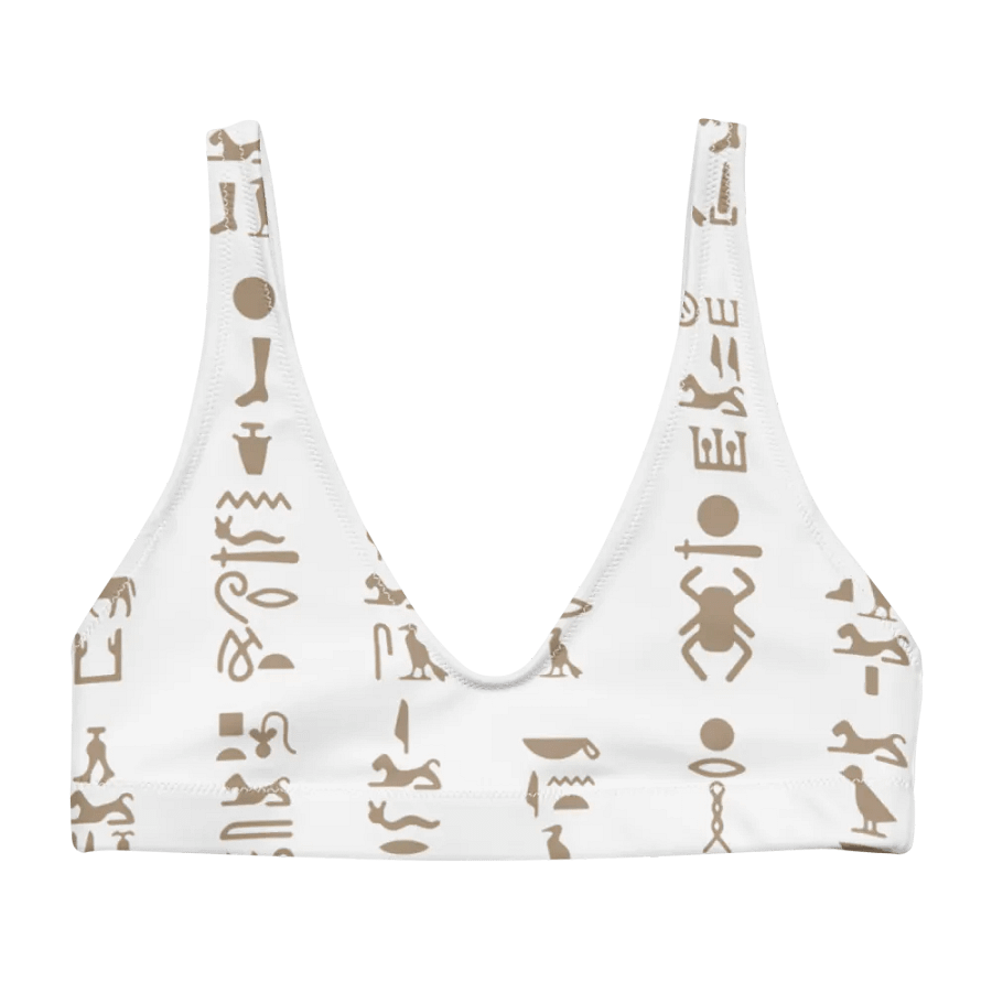 Isis Hieroglyphics White Bikini Top product image (1)