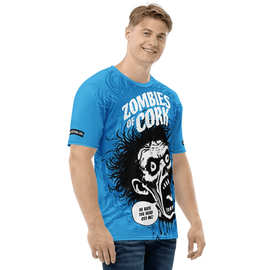 Zombie Floating Head Allover Print T-Shirt (Blue Version) product image (5)