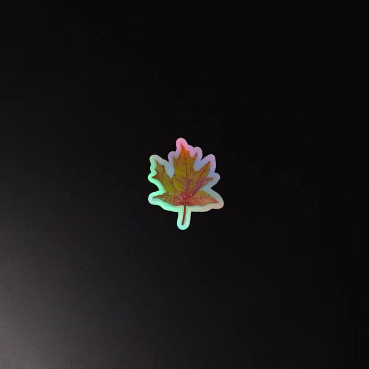 Autumn Leaf Holographic Sticker product image (4)