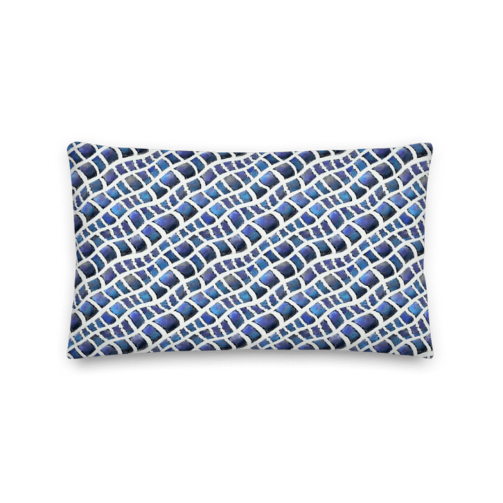 Blue Snake Pattern Pillow product image (1)