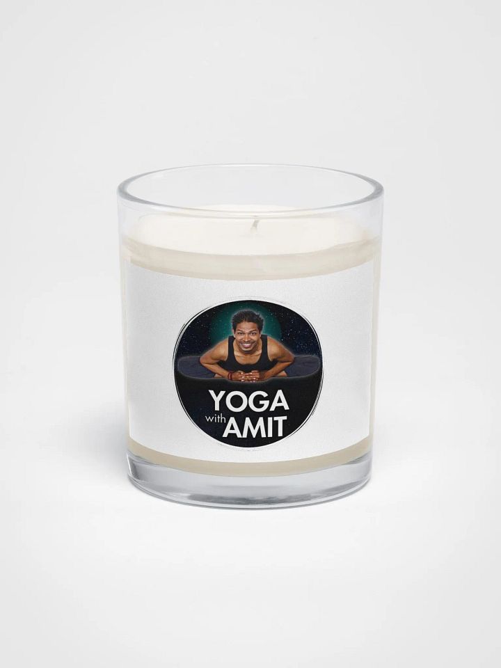 Soy Wax Candle In A Clear Glass Jar product image (1)