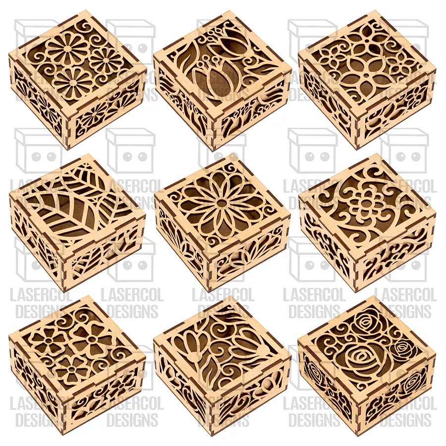 10 Boxes Set 1 (2 Sizes) - Laser Cut Files product image (7)