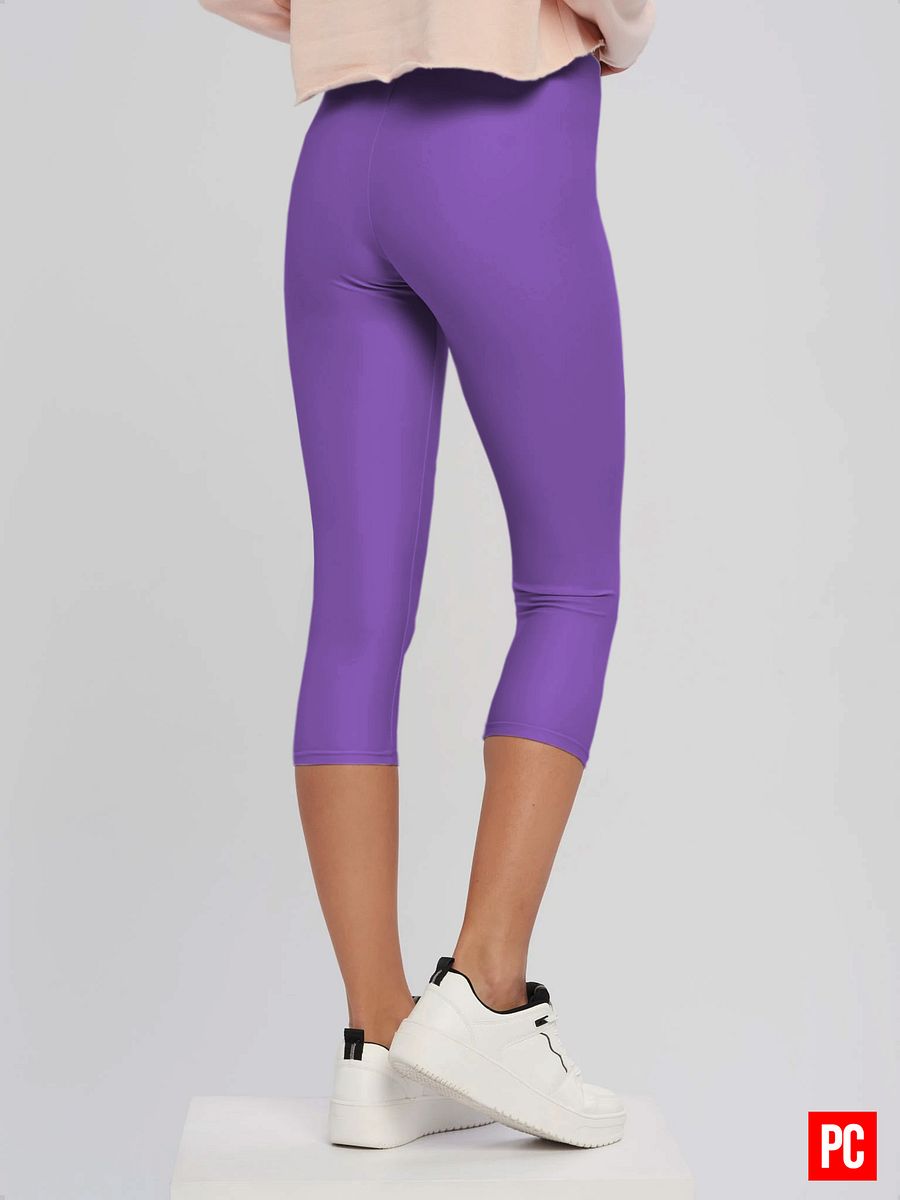 Plain Color Amethyst Capri Leggings product image (3)