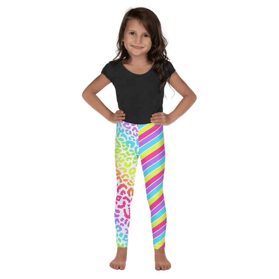 Super Fun Leggings for Girls with stripes, Leopard Collection product image (2)