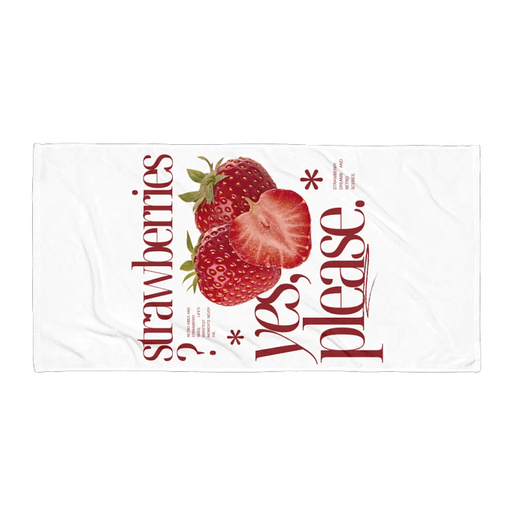 Retro Strawberries Sublimated Towel product image (2)