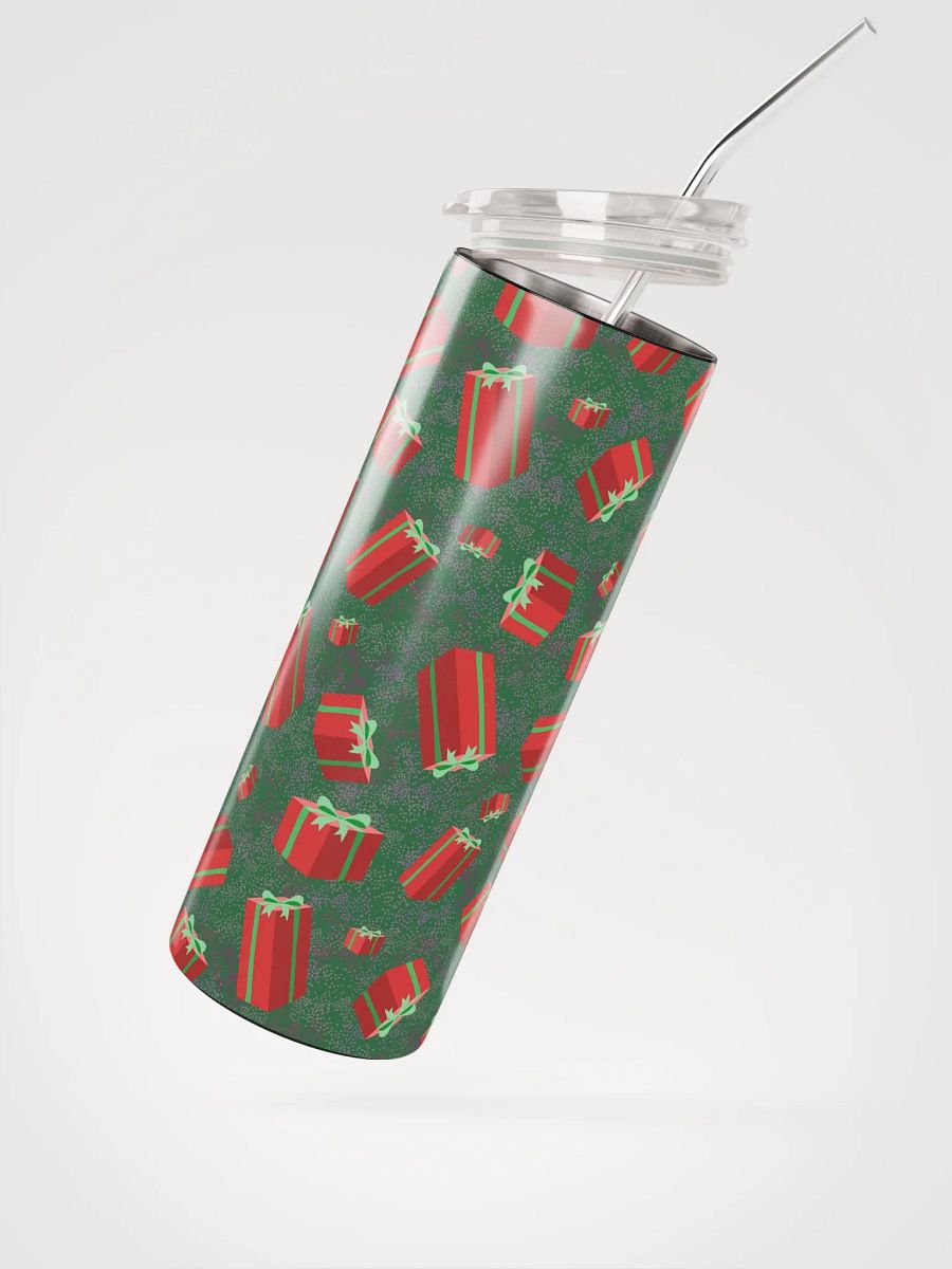 Retro Floating Red Presents Stainless Steel Tumbler with Straw product image (9)