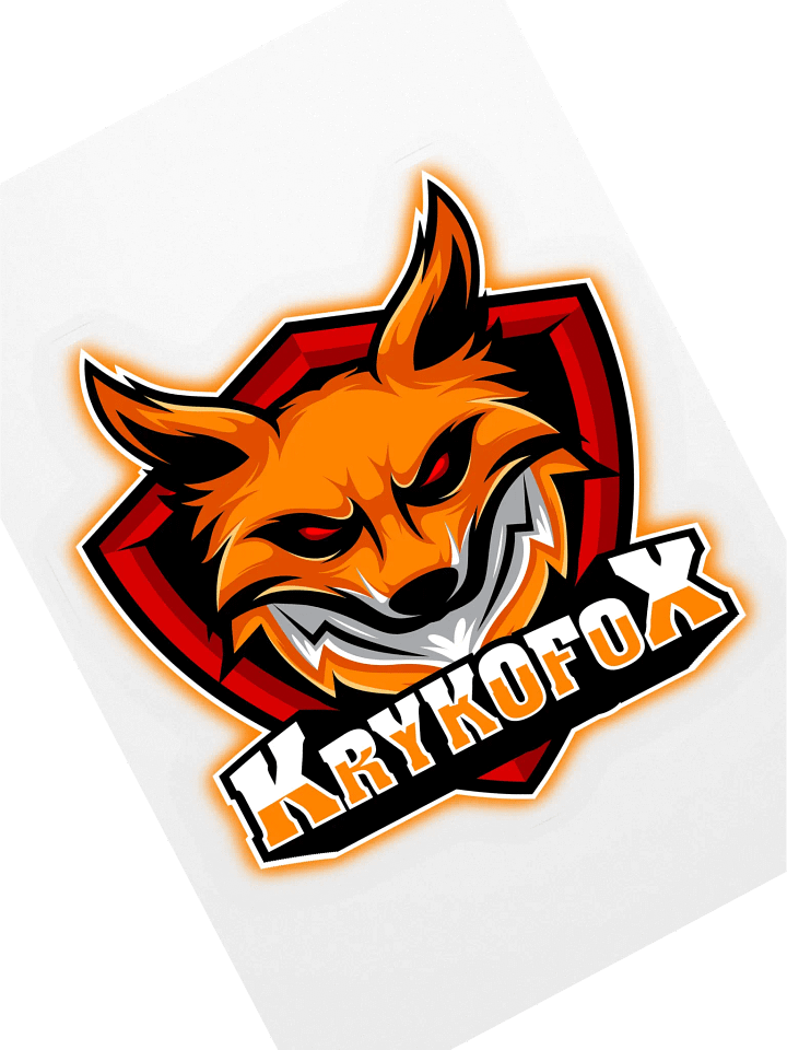 KrykoFox Shield Fox Kiss Cut Sticker Sheet product image (1)