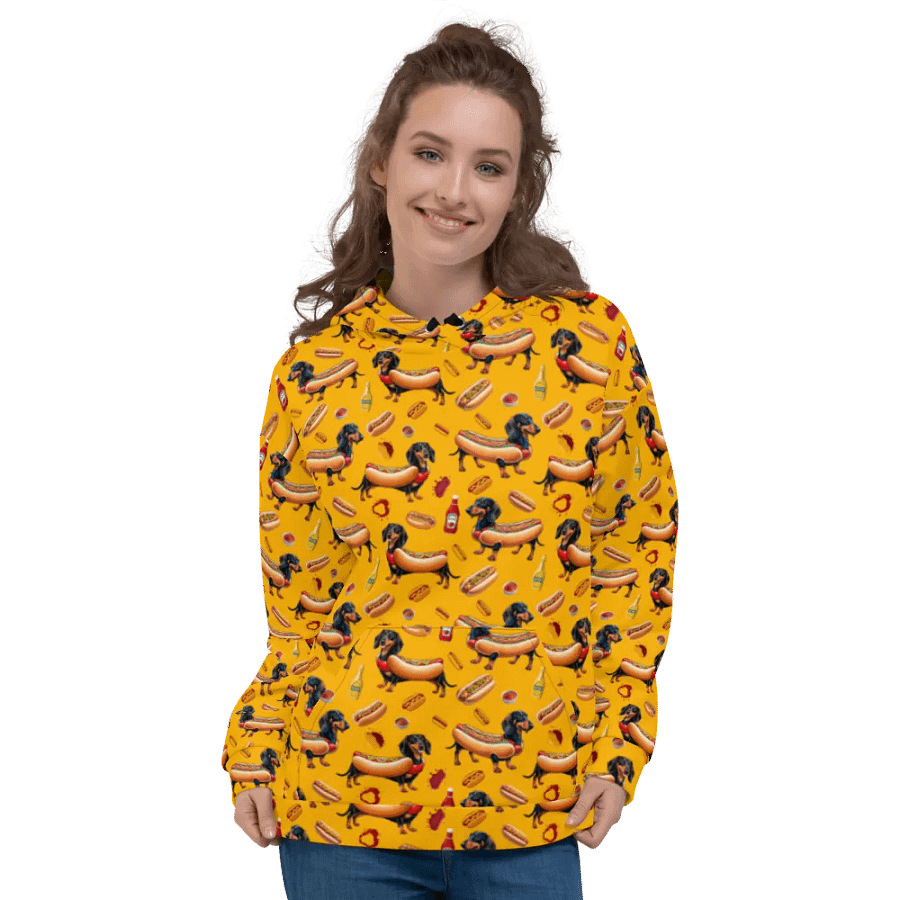 Dachshund Delight All-Over Hoodie (Primal) product image (3)