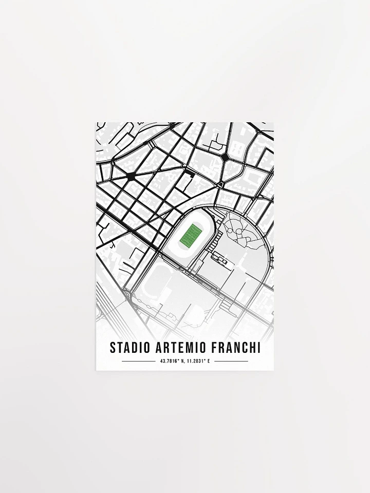 Stadio Artemio Franchi Map Design Poster - WHITE product image (1)