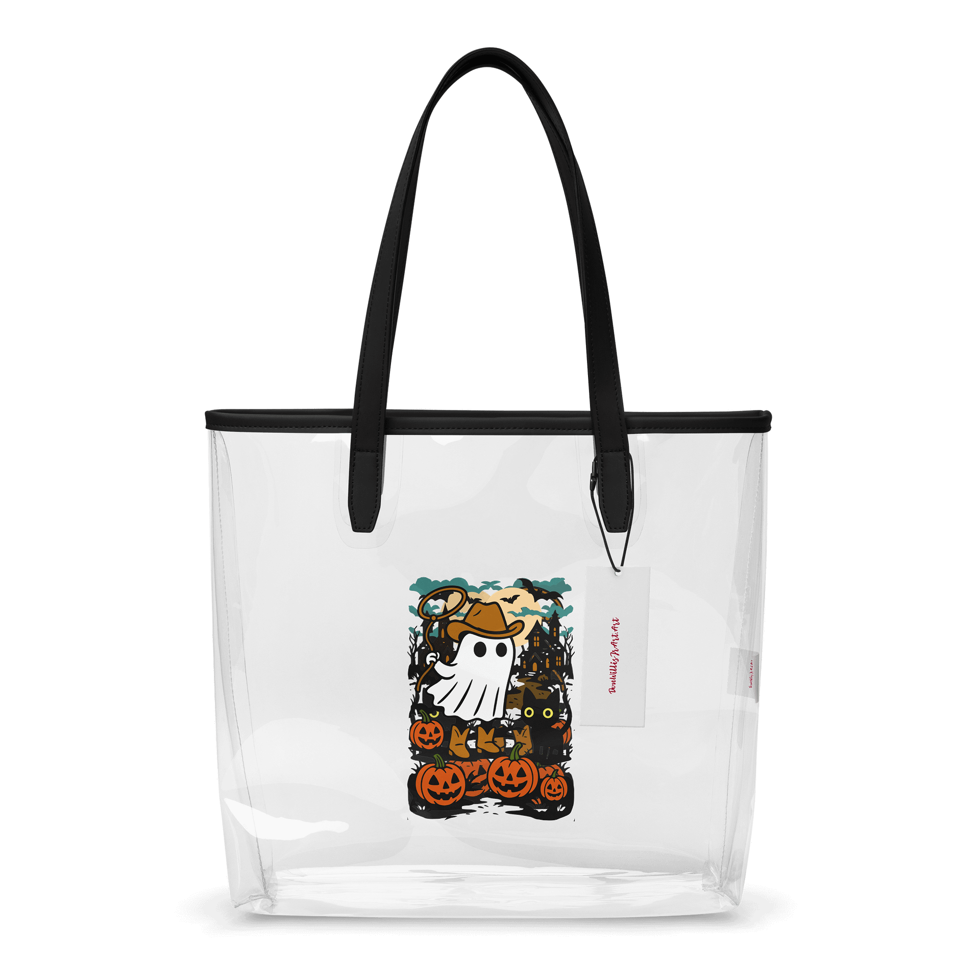 Spooky Cowboy Ghost Clear Tote Bag product image (1)