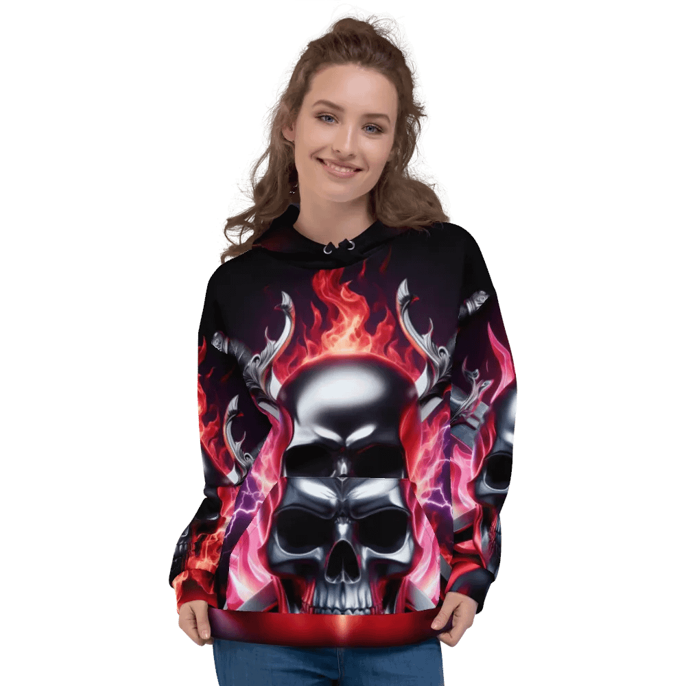 Reaper's Embrace - Unisex Skull Hoodie #22 product image (3)