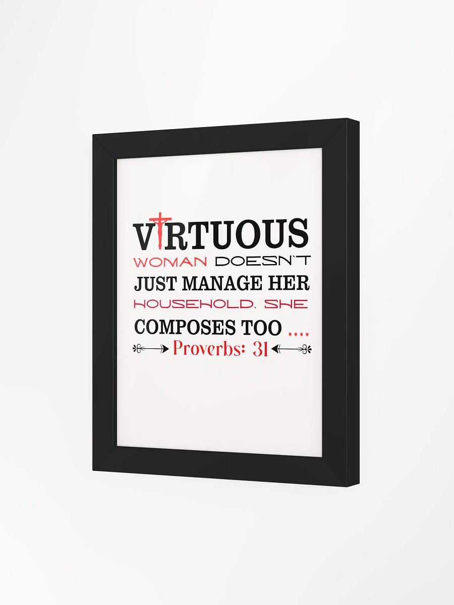 Virtuous Woman Inspirational Framed Poster product image (3)