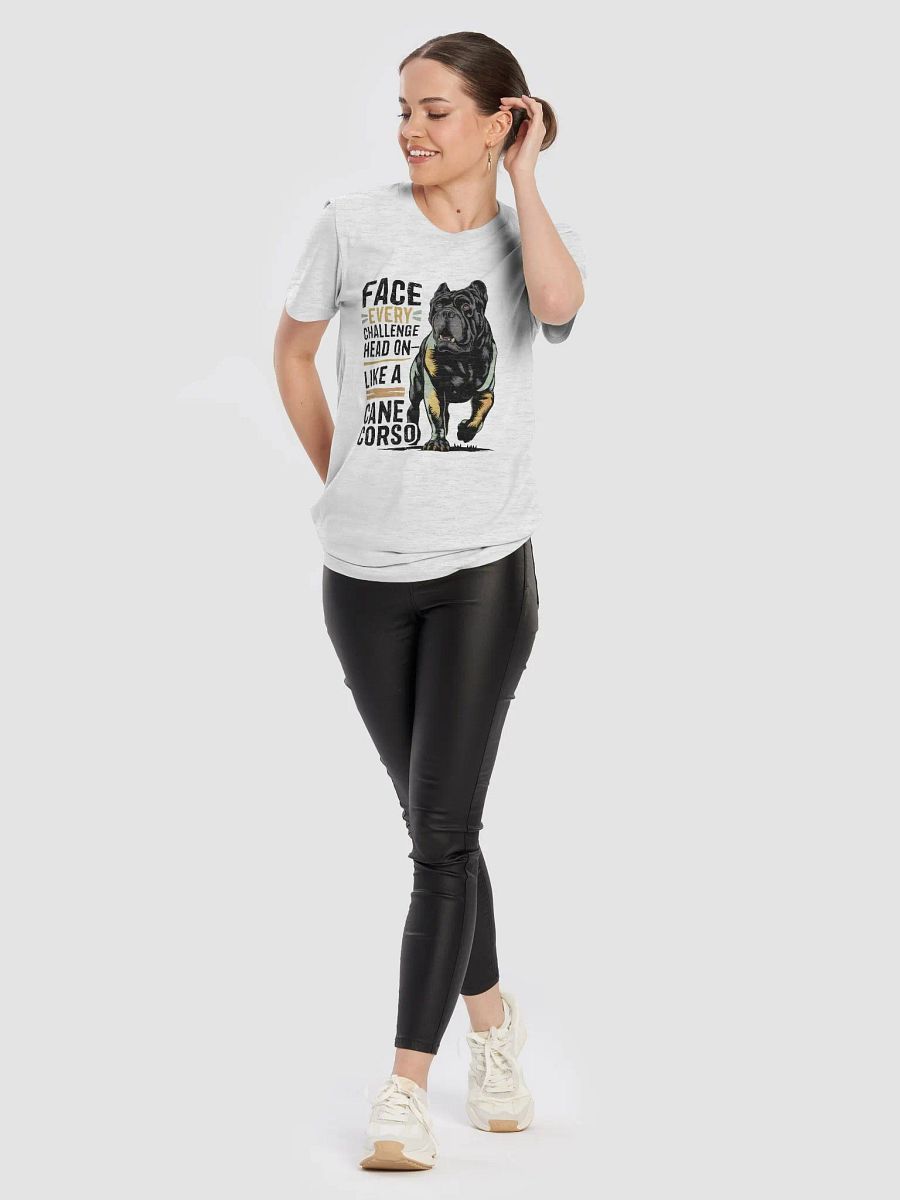Face Every Challenge Head On Like a Cane Corso T-Shirt – Motivational Dog Lover Tee product image (8)