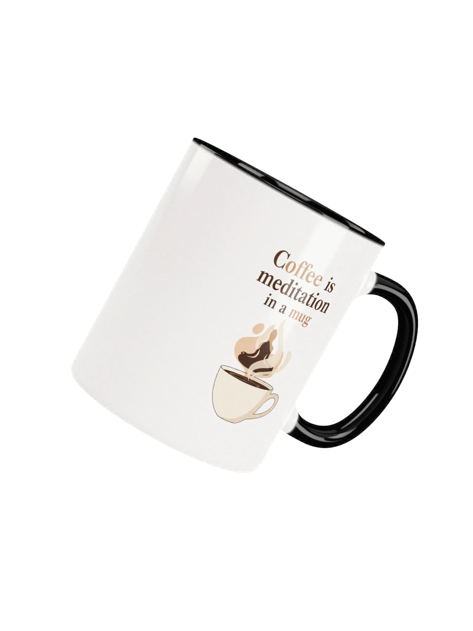 Coffee Is Meditation in a Mug – Inspirational Ceramic Coffee Mug for Mindful Mornings product image (4)
