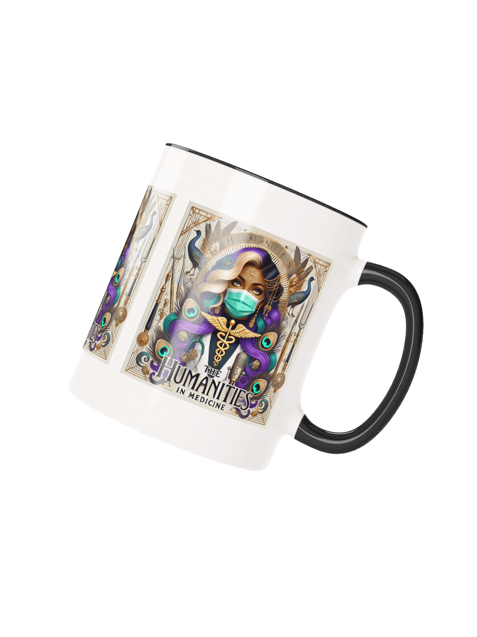 Humanities In Medicine Physician Peacock Muse Art Ceramic Mug product image (2)