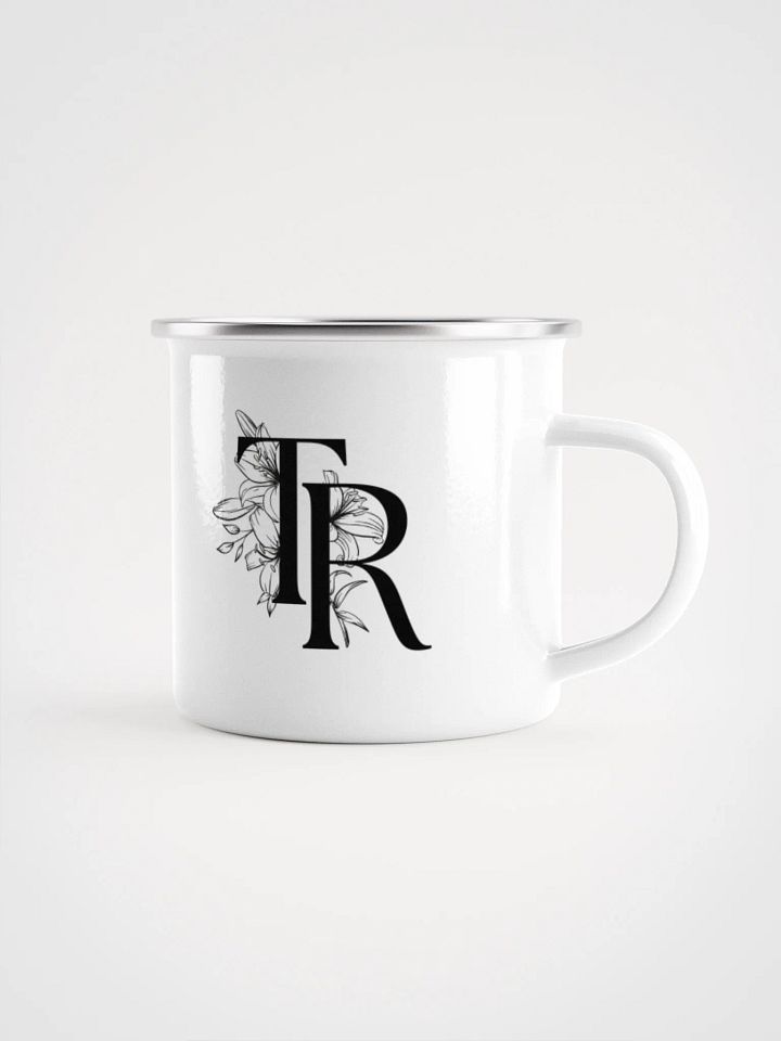 Personalized Enamel Cup – TR Floral product image (1)