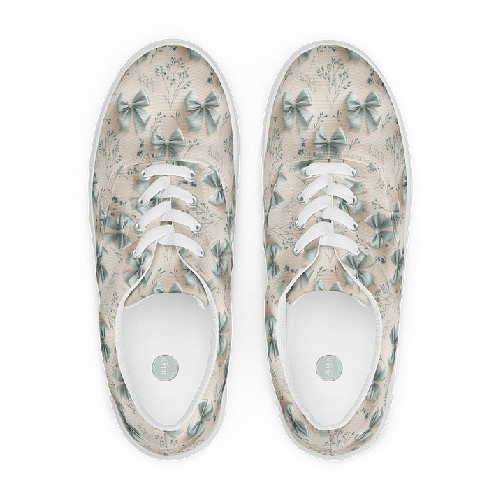 Women's Lace-Up Canvas Shoes – Something Blue Bows product image (1)