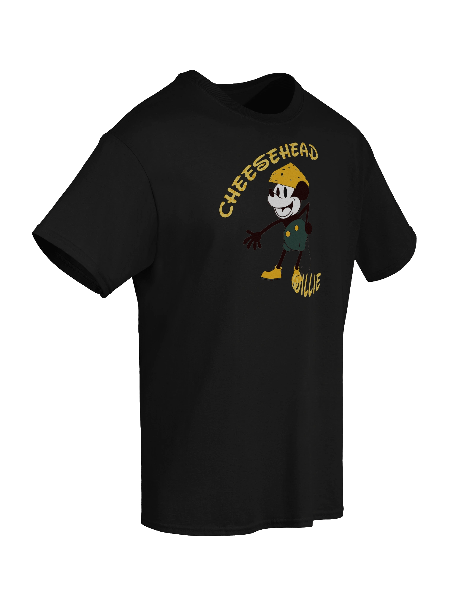 Cheesehead Willie Cartoon T-Shirt Dark Colors product image (32)