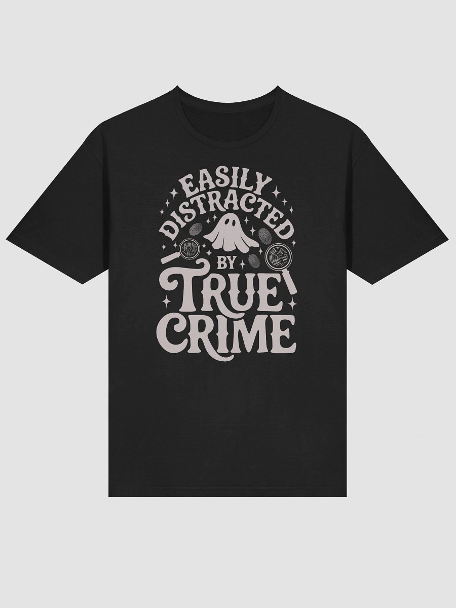 Easily Distracted by True Crime Spooky Halloween Ghost T-Shirt product image (4)