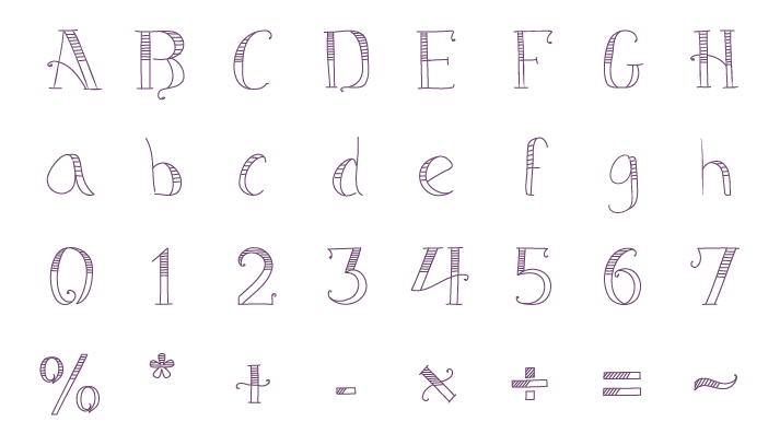 Hatching Font product image (2)