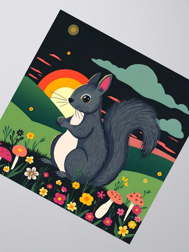 Whimsical Squirrel Meadow Stickers product image (6)