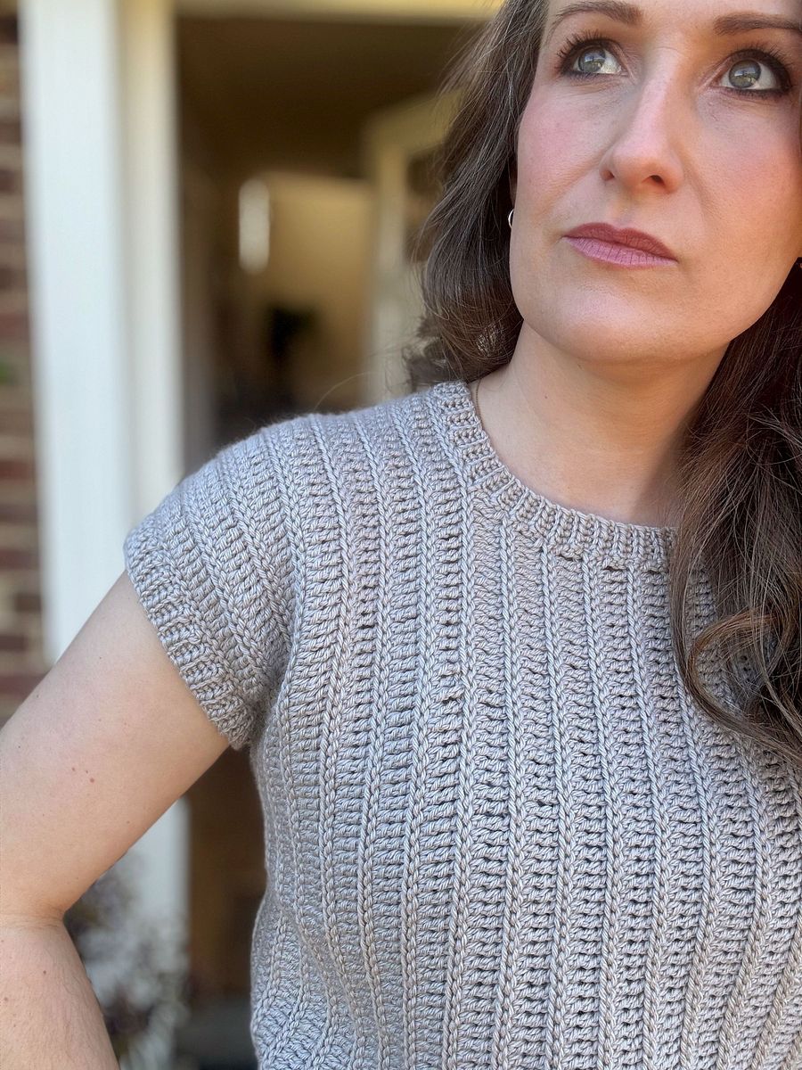 CROCHET PATTERN & VIDEO / Treble Tee Top Pattern, Sizes Xs-5X, Video Tutorial, Comfy, Easy Summer T Shirt Pattern product image (5)