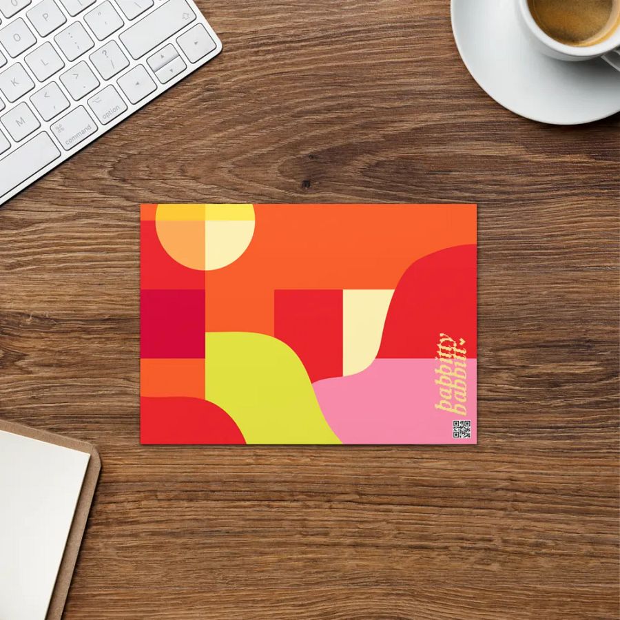 Groovy Mum pink retro portrait greetings card product image (7)