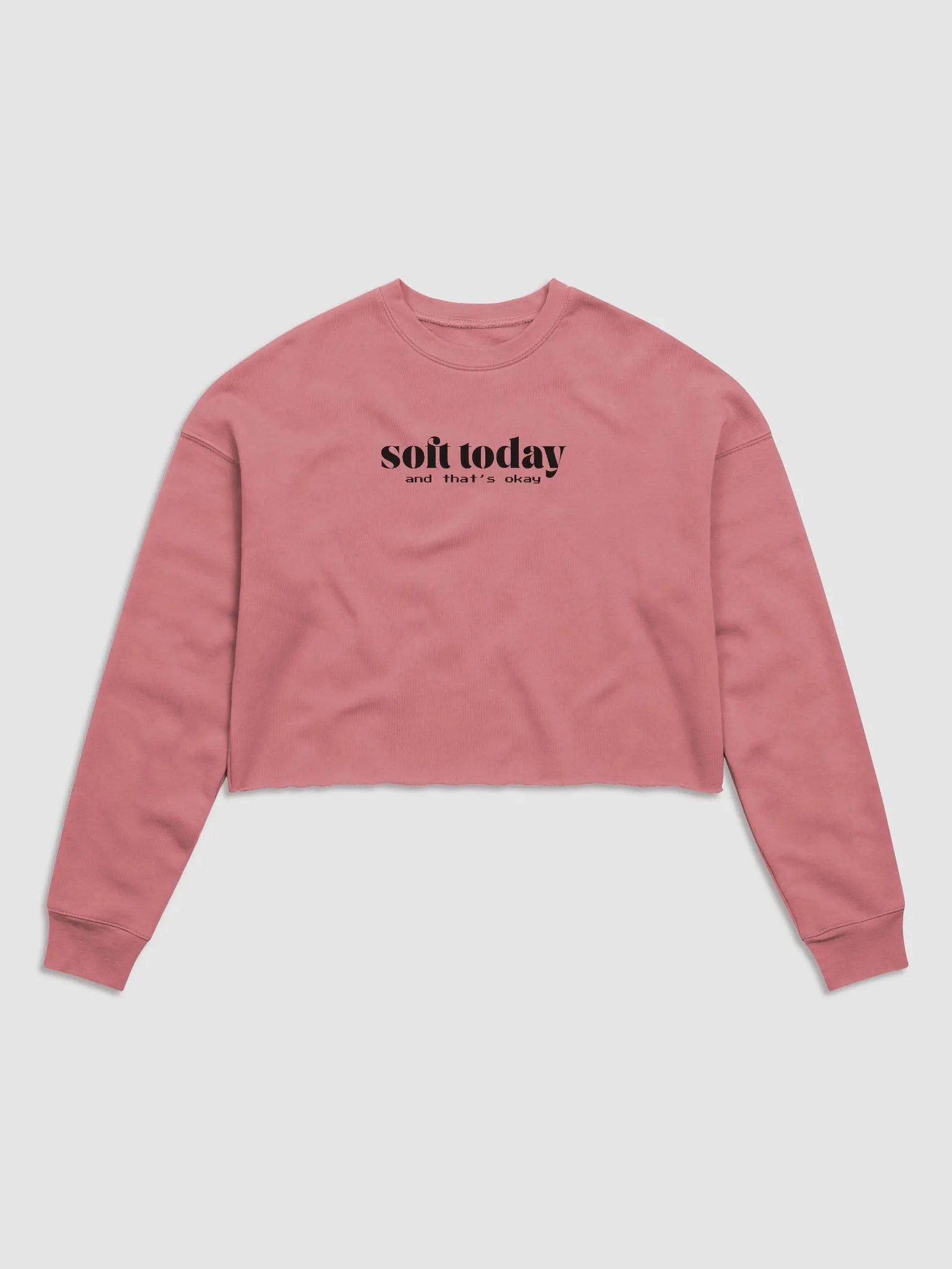 soft today & that's okay | crop sweatshirt product image (1)