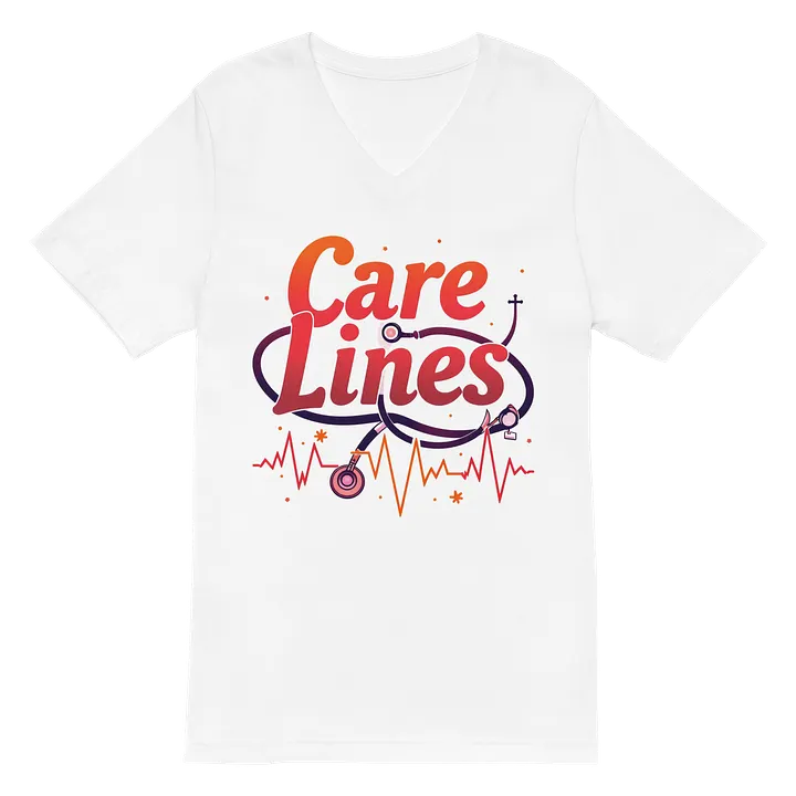 Care Lines Stethoscope V-Neck Tee product image (2)
