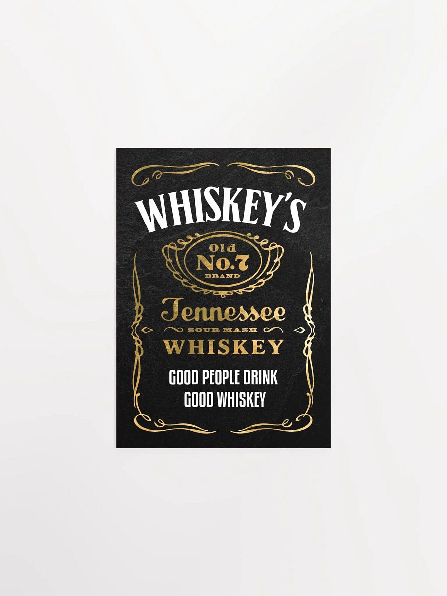 Good people drink good whiskey / Jack Daniel's — Whiskey gold blackboard art deco poster with quote, vintage gold poster product image (6)