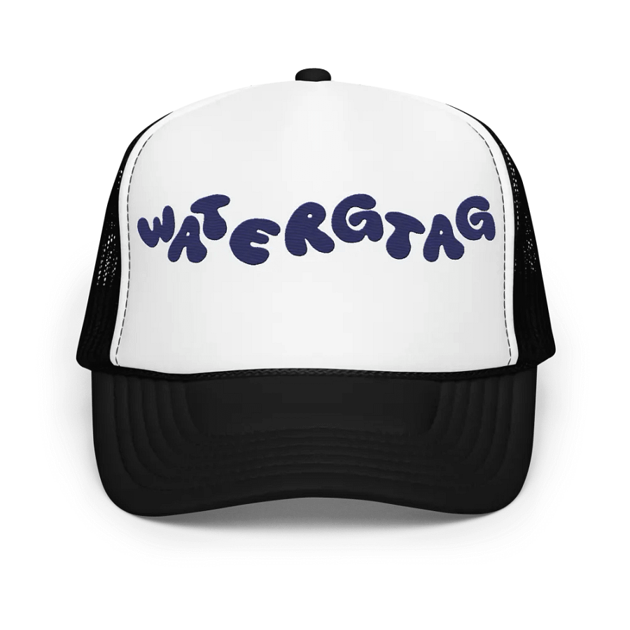 Wavy Navy Blue WaterGTAG Trucker Hat product image (1)