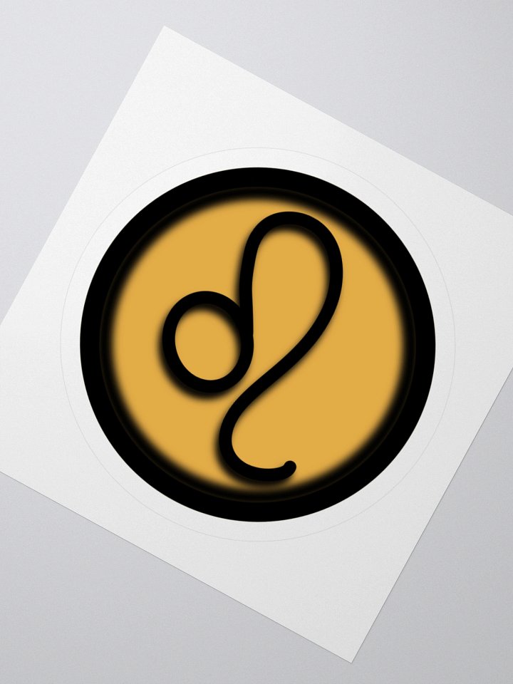 Golden Leo Astrological Sign Sticker product image (6)