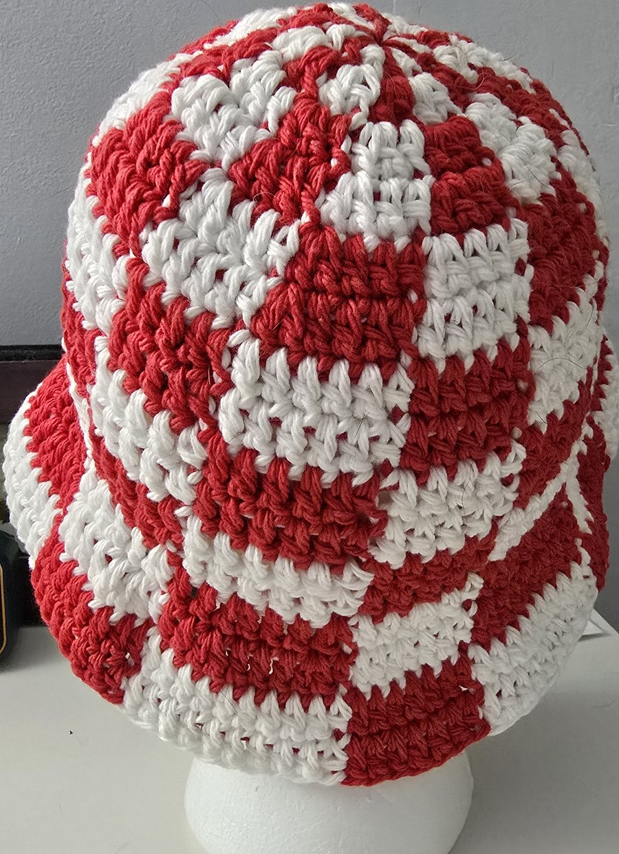 Child Size Red and White Checkered Bucket Hat product image (4)