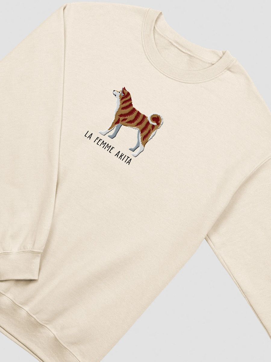 La Femme Akita Sweatshirt (Embroidered) of a Japanese Akita Inu(Brindle) product image (12)