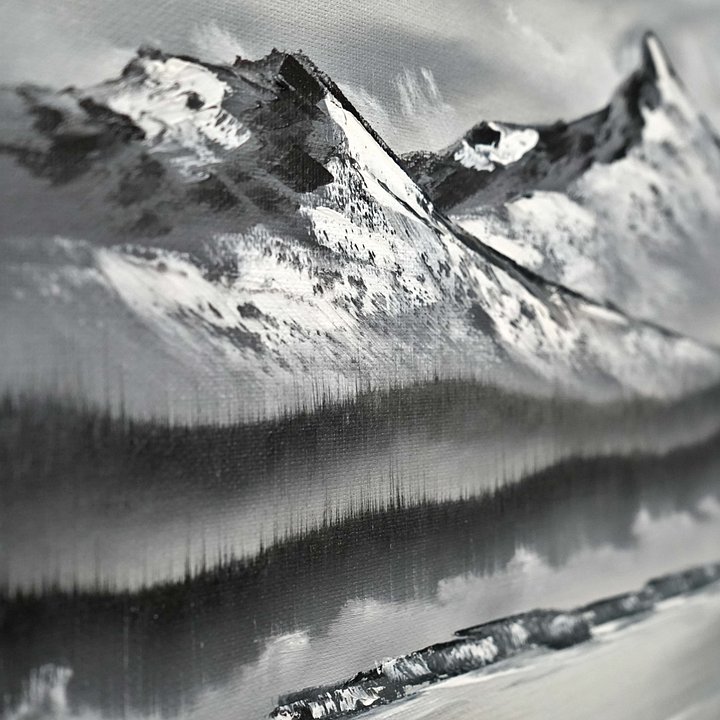 The Grey Mountains (Original) 12x12 Canvas product image (2)