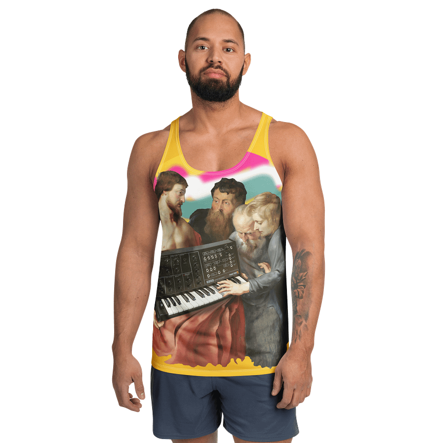 He died for our synths, by Frank Fonik (Korg MS 10), classic synth Tribute, Regular fit Tank Top product image (1)