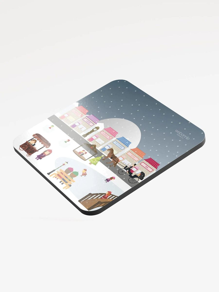 Glossed Cork Coaster - Christmas at the Park product image (3)