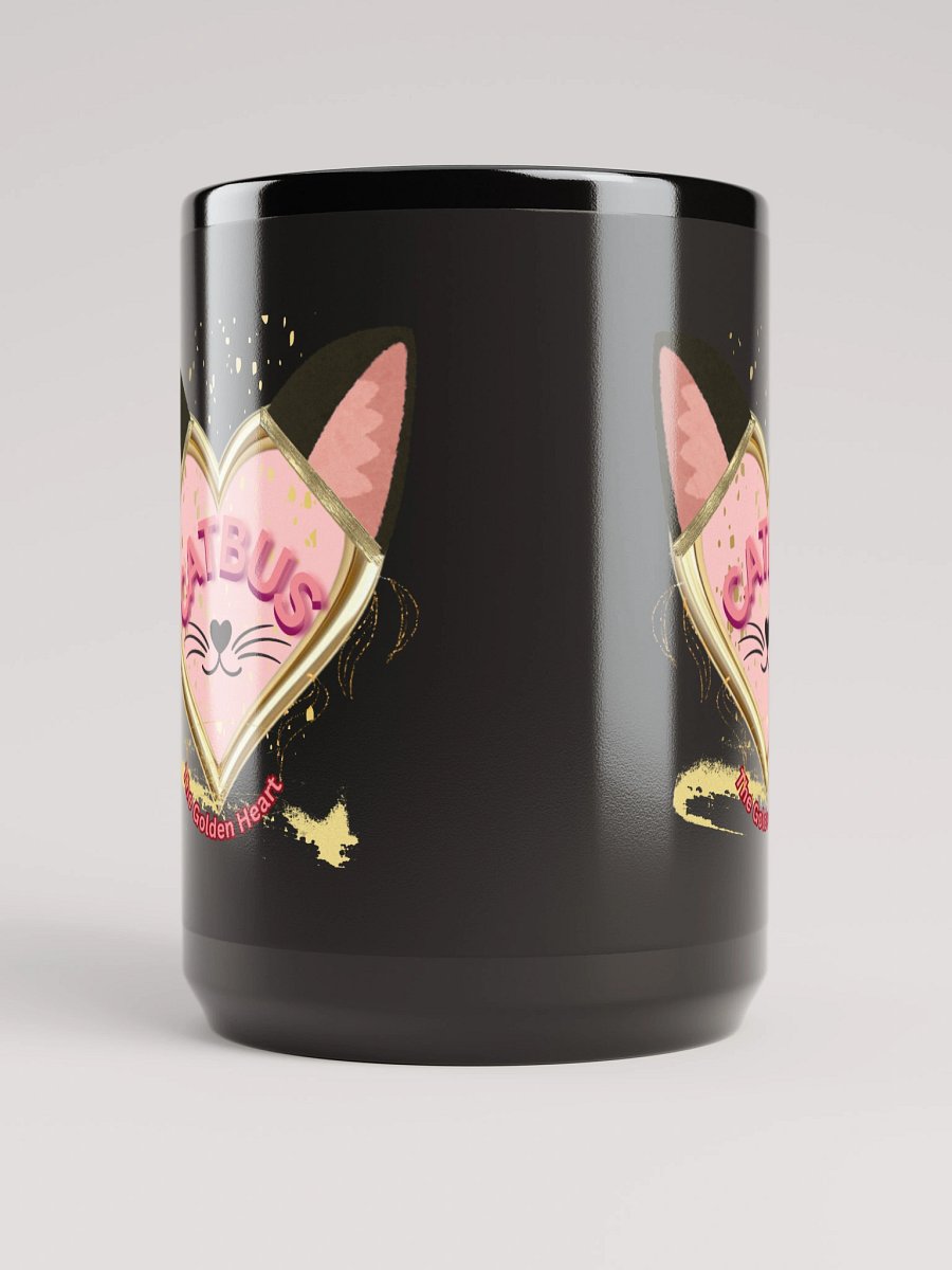 Catbus Gold Heart Black Mug product image (5)