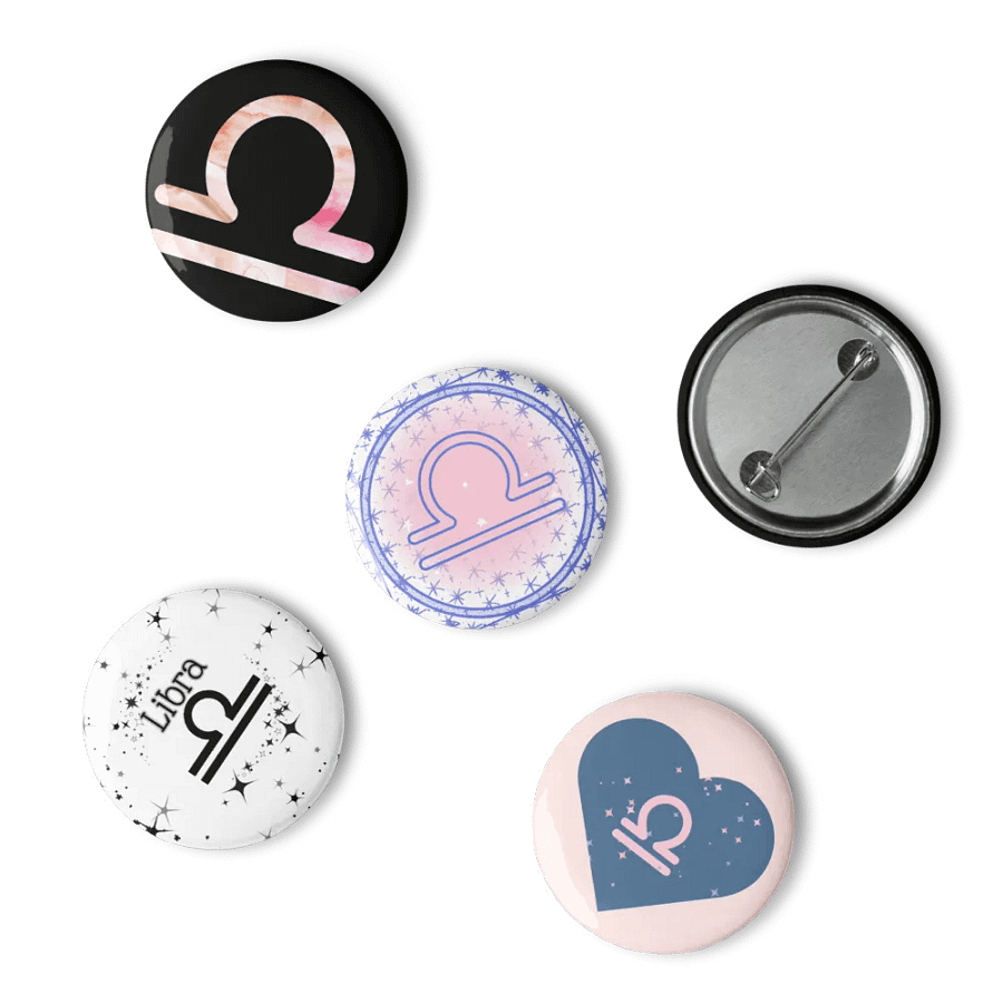 Libra Constellation Pin Buttons product image (15)