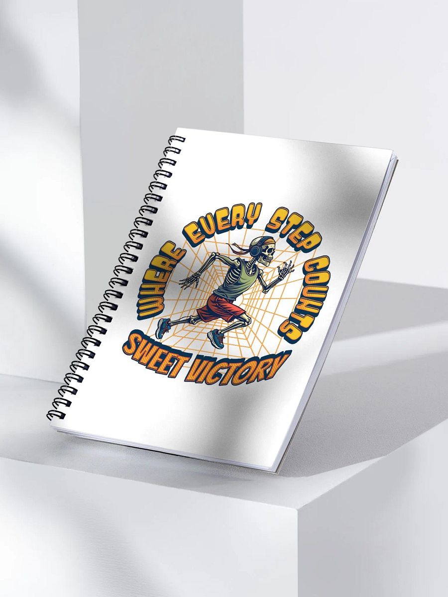 Where Every Step Counts Sweet Victory Runner Skeleton Spiral Notebook product image (3)