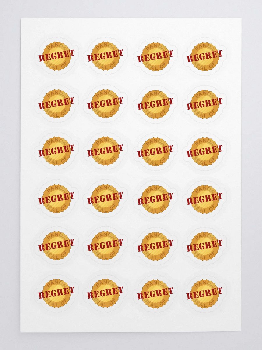 Panda Seal of Regret Sticker Sheet product image (3)